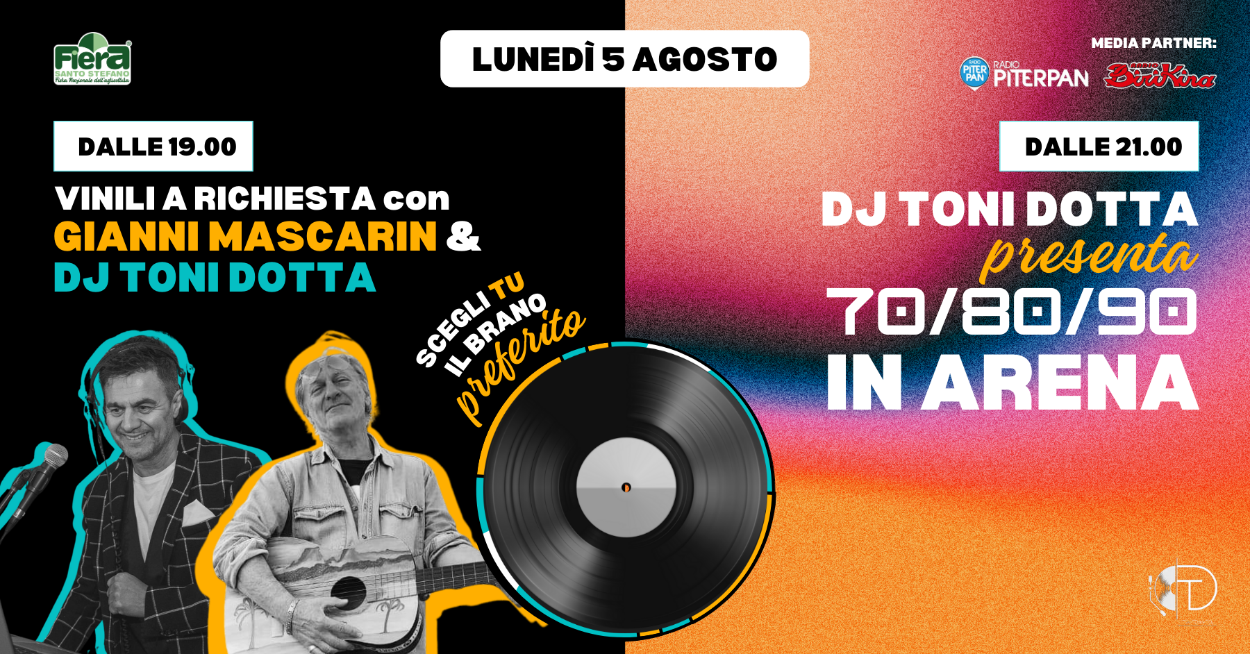 Vinili a richiesta con Gianni Mascarin e DJ Toni Dotta – Top Selection 70/80/90 con DJ Toni Dotta